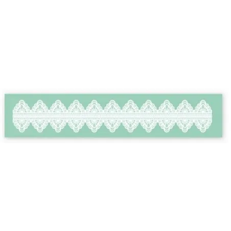 Floral silicone border mat for elegant decorations