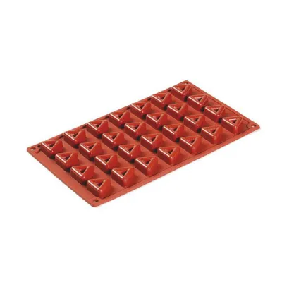 Triangel Silikonform Ø 3 cm, 28 Stück für Süsses und Salziges