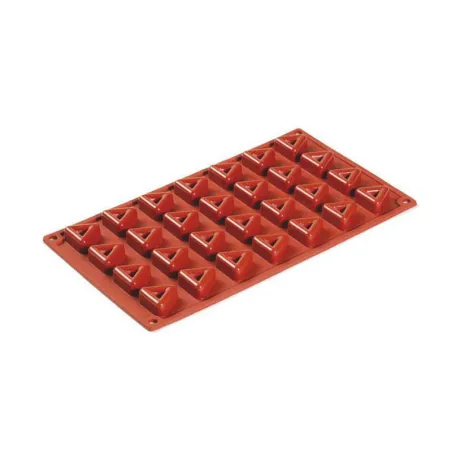 Moule en silicone triangulaire Ø 3 cm, 28 pièces pour le sucré et le salé