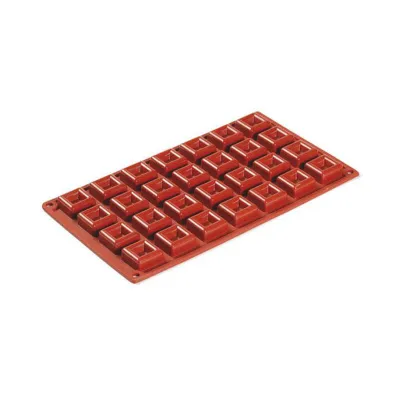 Silikonform Quadrat 3 cm 28 Stück für Süsses und Salziges
