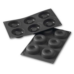 Moule en silicone Donut Ø 7 cm 6 pièces