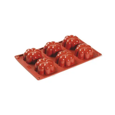 Silikonform Blumen Ø 8 cm 6 Stück für Süsses und Salziges