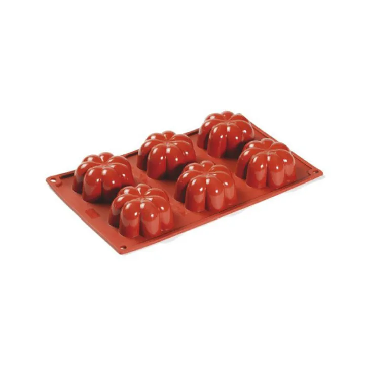 Silikonform Blumen Ø 8 cm 6 Stück für Süsses und Salziges