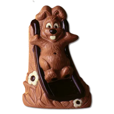 Stampo per cioccolato Coniglio sullo scivolo per dolci figure di cioccolato