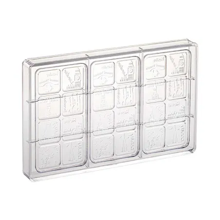 Chocolate bars City trip mold 3 pieces
