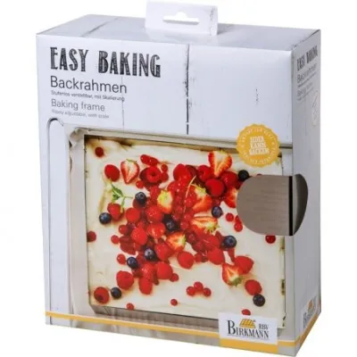 Tortenring Eckig verstellbar von 22 x 25 bis 43 x 48 cm, 7 cm hoch