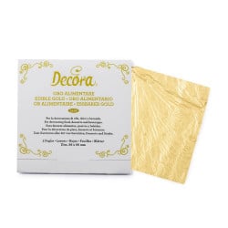 Feuille d'or 23 carats, 5 feuilles, 86 mm x 86 mm