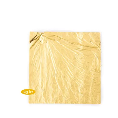 Feuille d'or 23 carats, 5 feuilles, 86 mm x 86 mm