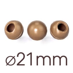 Mini Hohlkugeln Milch Ø 21 mm, 63 Stück