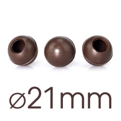 Mini Hohlkugeln Dunkel Ø 21 mm, 63 Stück