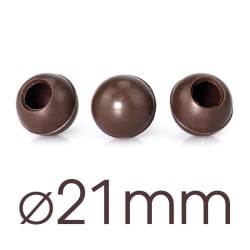 Mini hollow balls Dark Ø 21 mm, 63 pieces