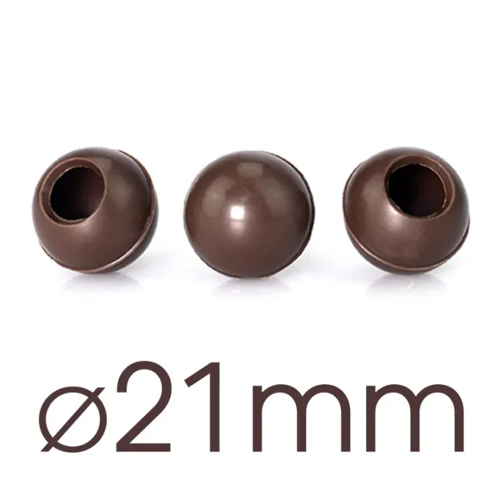 63 Mini Hohlkugeln Dunkel Ø 21 mm für hausgemachte Truffes