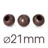 63 Mini Hohlkugeln Dunkel Ø 21 mm für hausgemachte Truffes