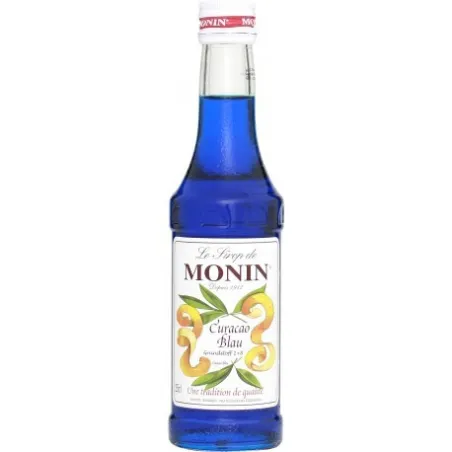 Sirop Monin Curacao bleu, 250 ml pour boissons et garnitures de gâteaux