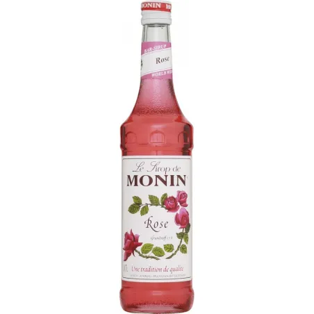 Monin Rose Syrup, 250 ml for drinks and cake fillings