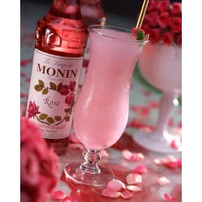 Monin sciroppo alla rosa, 250 ml per drink e ripieni di torte