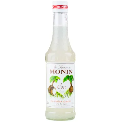 Monin coconut syrup, 250 ml for drinks and cake fillings