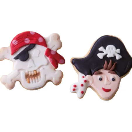 Emporte-pièce avec éjecteur Pirate & Tête de mort
