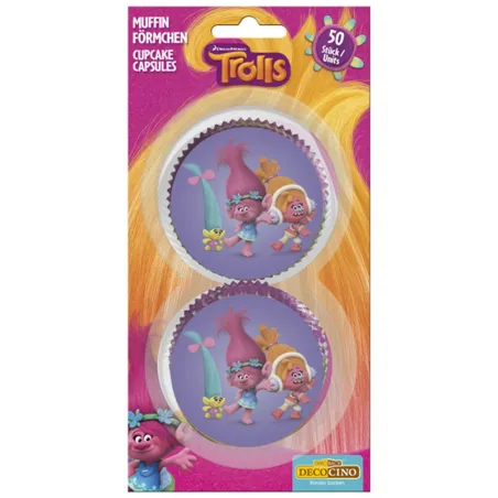 Pirottini per Cupcake DreamWorks Trolls, 50 pezzi
