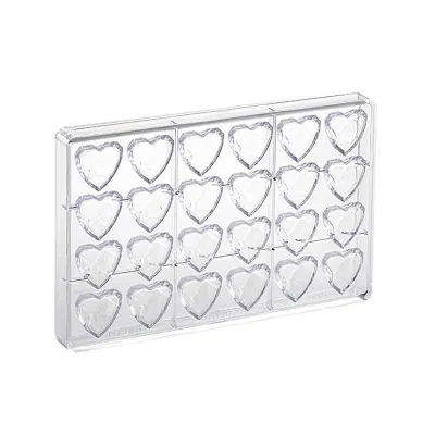 Chocolate mold diamond heart 24 chocolates