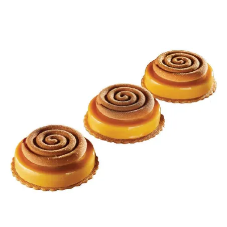 Moule en silicone Spirale Ø 6 cm 8 pièces pour pâtisserie sucrée