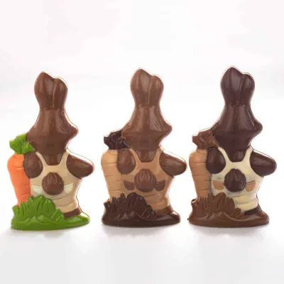 Schokoladenform Hase mit Rübe für süsse Schokoladenfiguren