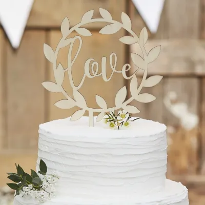 Love Cake Topper aus Holz