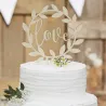 Love Cake Topper in legno