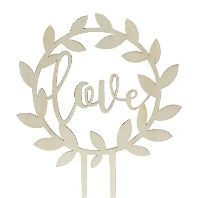Love Cake Topper en bois