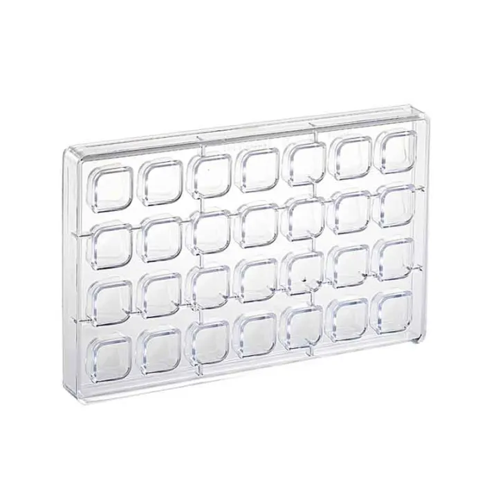 Square praline mold Rounded 28 pralines