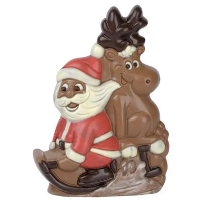 Stampo per cioccolato Babbo Natale con renna per dolci figure di cioccolato