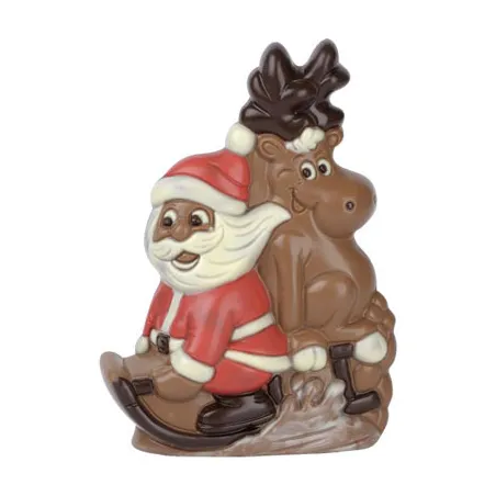 Stampo per cioccolato Babbo Natale con renna per dolci figure di cioccolato