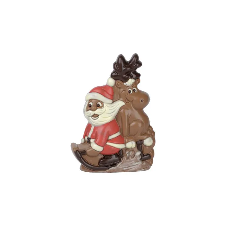 Chocolate mold Santa Claus with elk for sweet chocolate figures