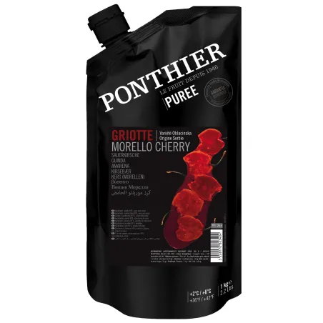Sour cherry fruit puree 1 kg for deliciously fruity desserts