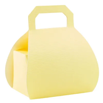 Pralinenverpackung Handtasche Gelb für edel verpackte Pralinen