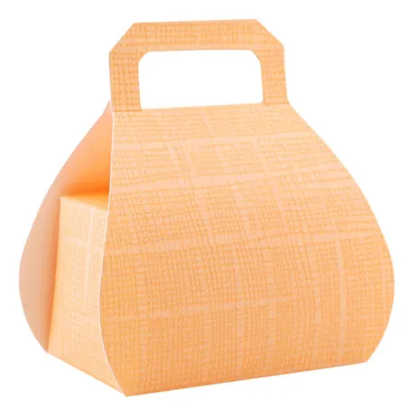 Orange handbag chocolate packaging for elegantly wrapped chocolates