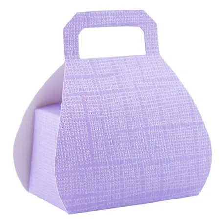 Purple handbag chocolate packaging for elegantly wrapped chocolates
