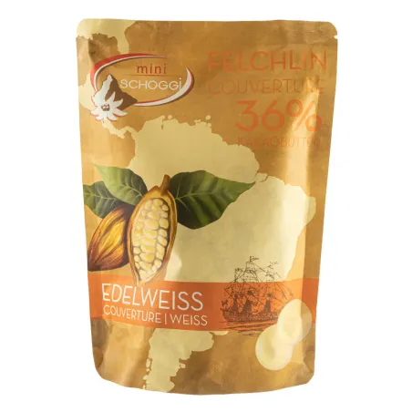 Felchlin Couverture Edelweiss 36% 0.5 Kg für edle Pralinen