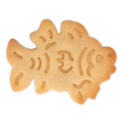 Cookie cutter with fish ejector for beautifully decorated biscuits