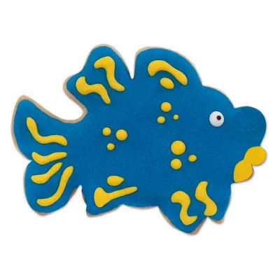 Cookie cutter with fish ejector for beautifully decorated biscuits