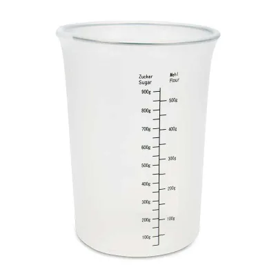 Messbecher aus Silikon 1 Liter zum Messen, Pürieren und Backen