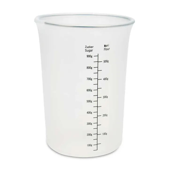 Messbecher aus Silikon 1 Liter zum Messen, Pürieren und Backen