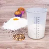 Messbecher aus Silikon 1 Liter zum Messen, Pürieren und Backen