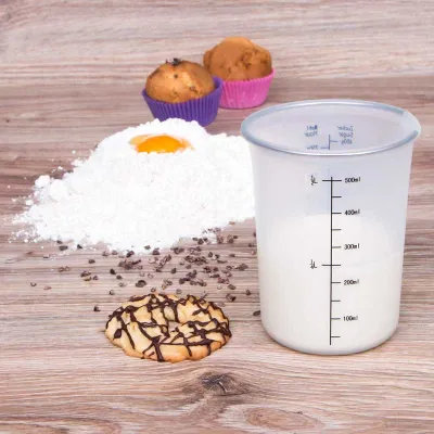 Misurino in silicone da 0,5 litri per misurare, frullare e cuocere
