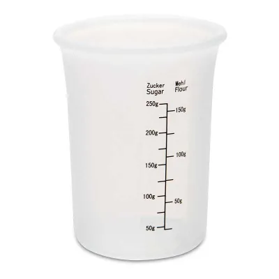 Messbecher aus Silikon 250 ml zum Messen, Pürieren und Backen