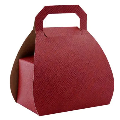Pralinenverpackung Handtasche Bordeaux für edel verpackte Pralinen