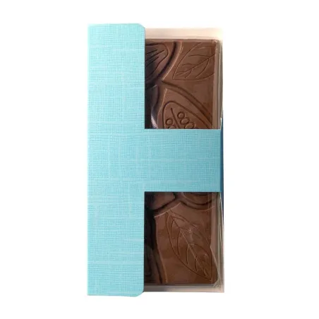 Emballage tablette de chocolat bleu clair 16.5 cm / 8 cm / 1.1 cm
