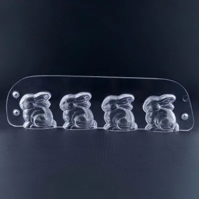 Chocolate mold bunny, 4 pieces