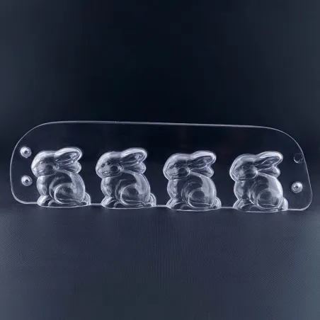 Chocolate mold bunny, 4 pieces