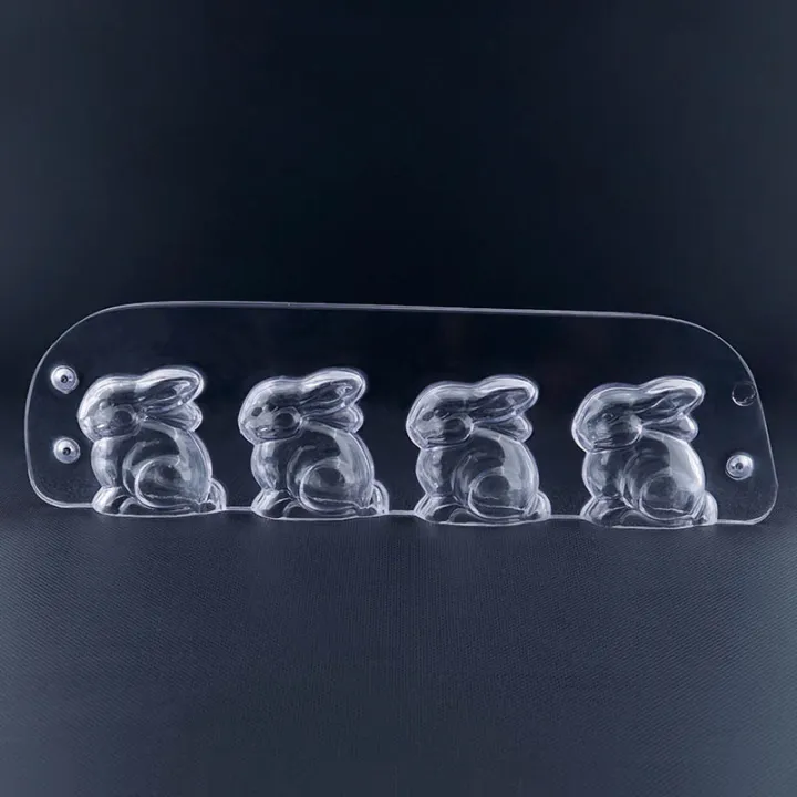 Chocolate mold bunny, 4 pieces
